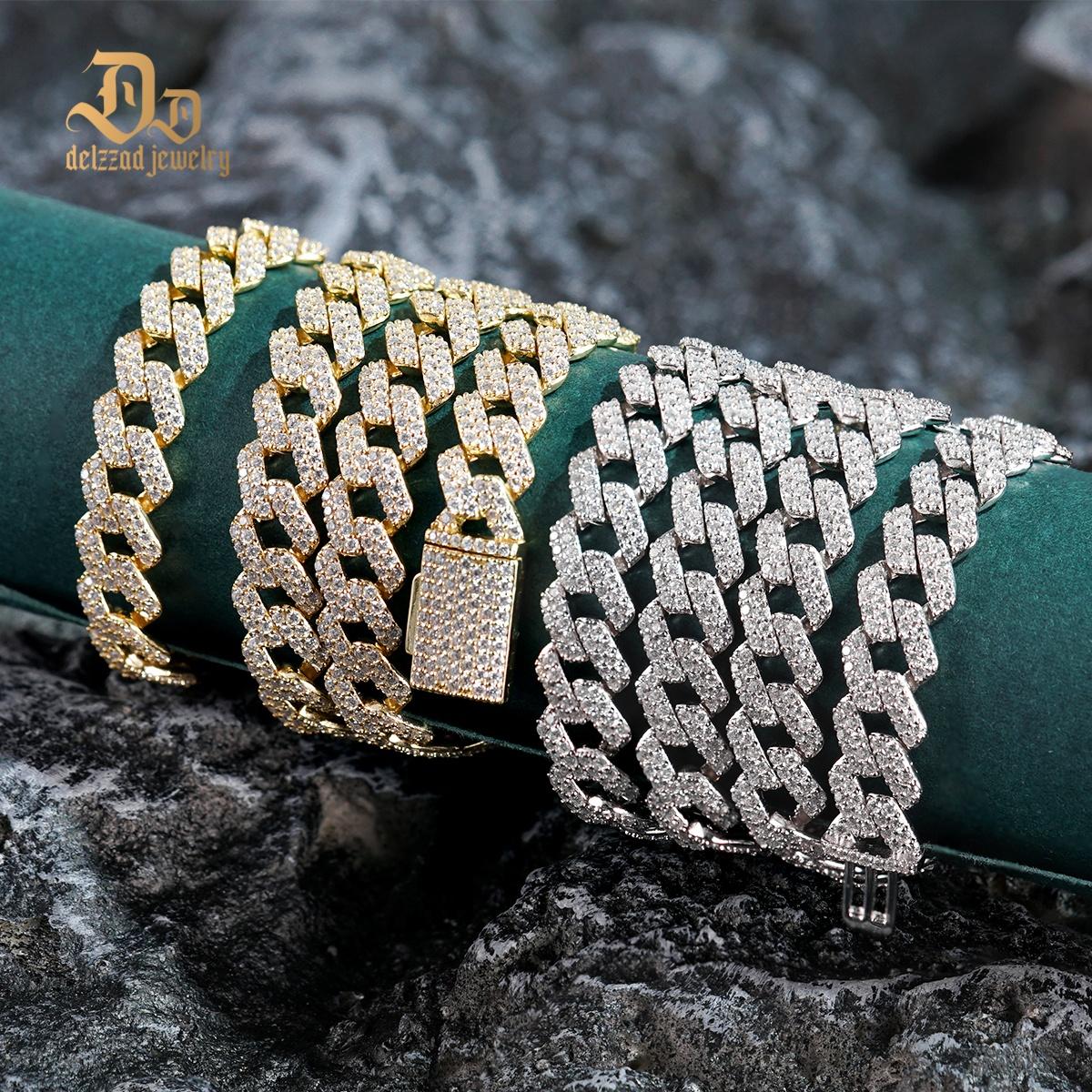 Delzzad (MSG.03) 14K Gold-Plated 8.5MM Iced Out Cuban Link Bracelet Necklace VVS D Color Synthetic Moissanite S925 Unisex Bling Hip Hop Cuban Chain Perfect for Any Occasion & Everyday Wear Birthday Anniversary Christmas Gifts Delzzad (MSG.03) 14K Gold-Plated 8.5MM Iced Out Cuban Link Bracelet Necklace VVS D Color Synthetic Moissanite S925 Unisex Bling Hip Hop Cuban Chain Perfect for Any Occasion & Everyday Wear Birthday Anniversary Christmas Gifts