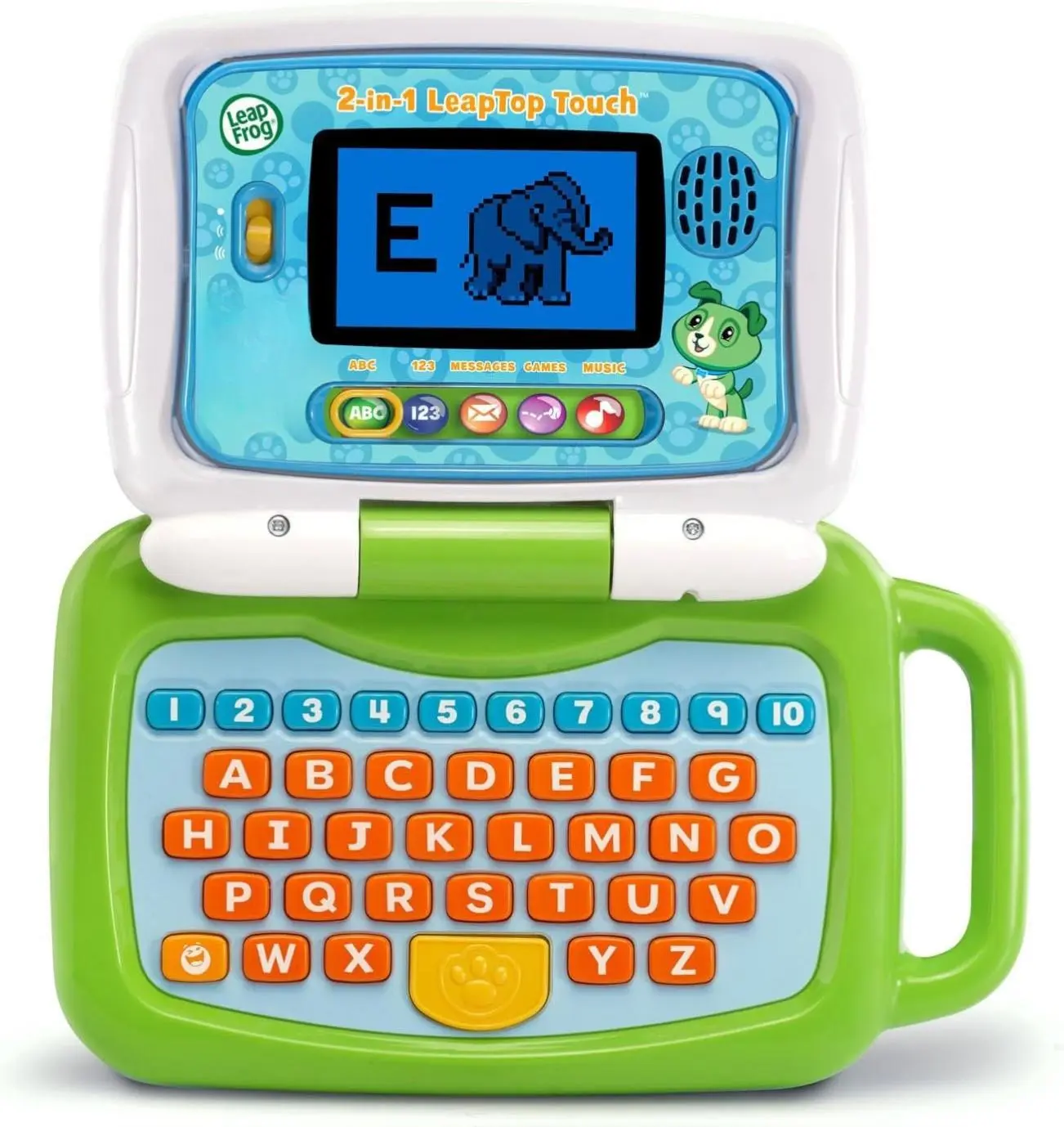 LeapFrog 2-in-1 LeapTop Touch (Green) Toddler Tablet, Interactive Toy Tablet & Computer, Portable Educational Toy for Kids, Toddler Tablets, Interactive Toy Tablets & Computers