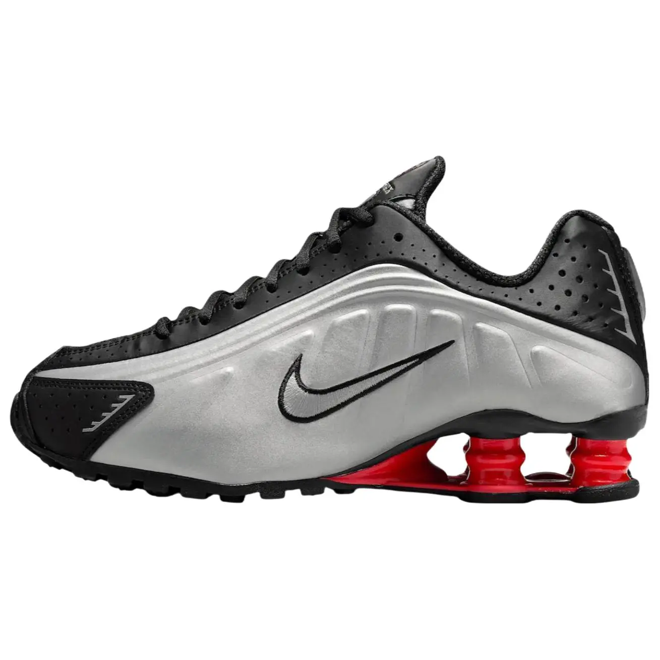 Nike Women's Shox R4 'OG' 2025 Thick Soled Trainers, Retro-Inspired Breathable Casual Mesh Sneakers for Everyday Wear, Breathable Casual Trainers, Chunky Sneakers, Sports Shoes, Sneakers Shoe