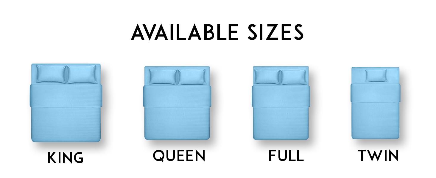 Lux Decor 4 Pc Striped Bed Sheets Set - Upto 16" Deep Pocket Soft Brushed Microfiber Bedding Set with Pillowcases - Fade & Stain Resistant Bedding Accessories - Bedding Supplies - Decorative Bedsheet - Bedding Supplies - All Season Bed Sheet Sets