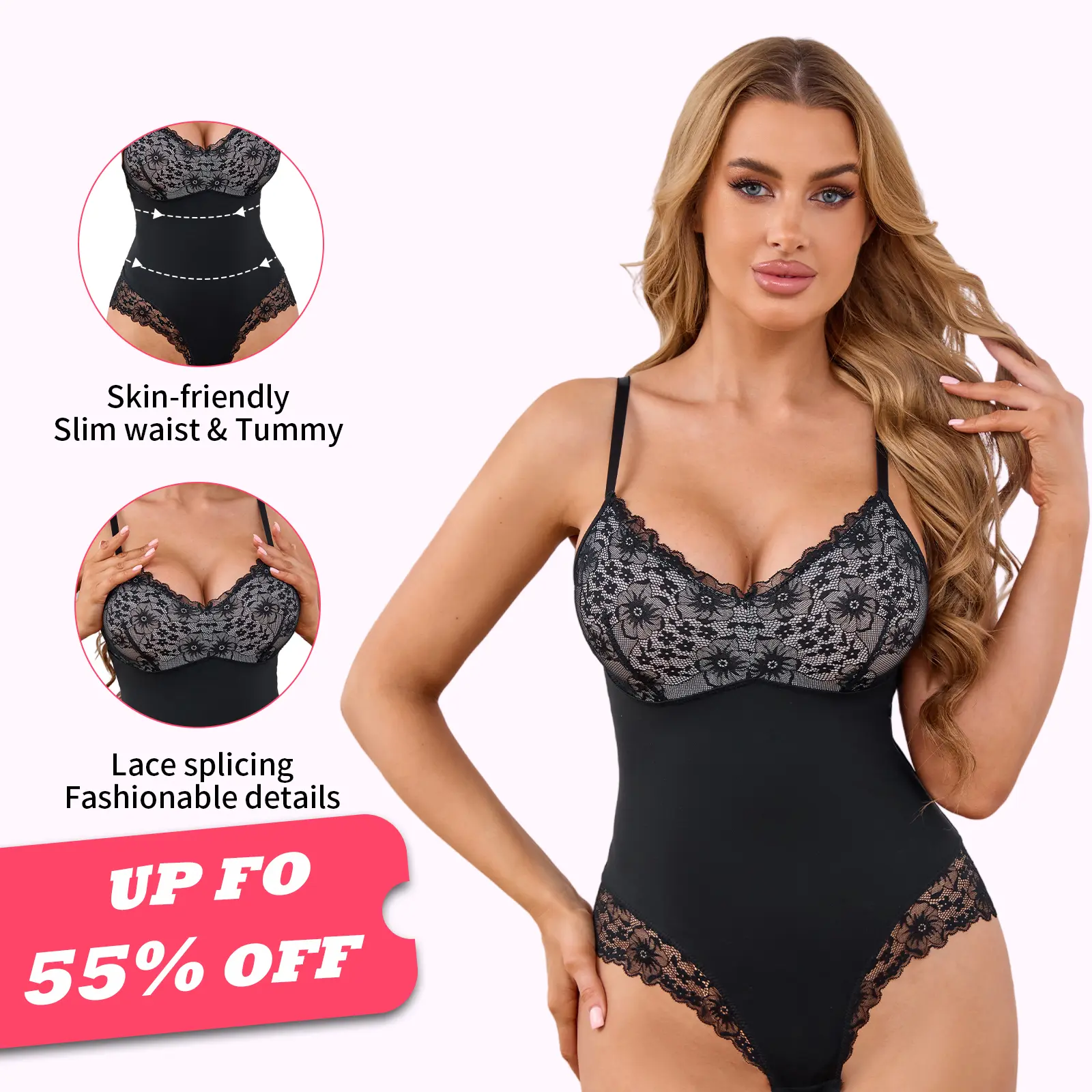 one-piece shapewear High Waist Zipper Tummy Bodysuit