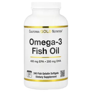 California Gold Nutrition Omega-3 Fish Oil, Vivomega Triglyceride, 1,000 mg, 240 Fish Softgels