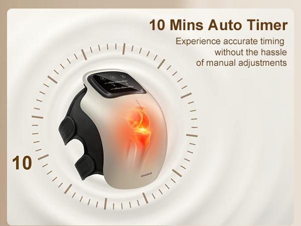 Nekteck Cordless Knee Massager with Heat & Red Light Therapy, 3 Heating Levels & 3 Vibration Modes, Electric for Knee Pain Relief & Women's Gift