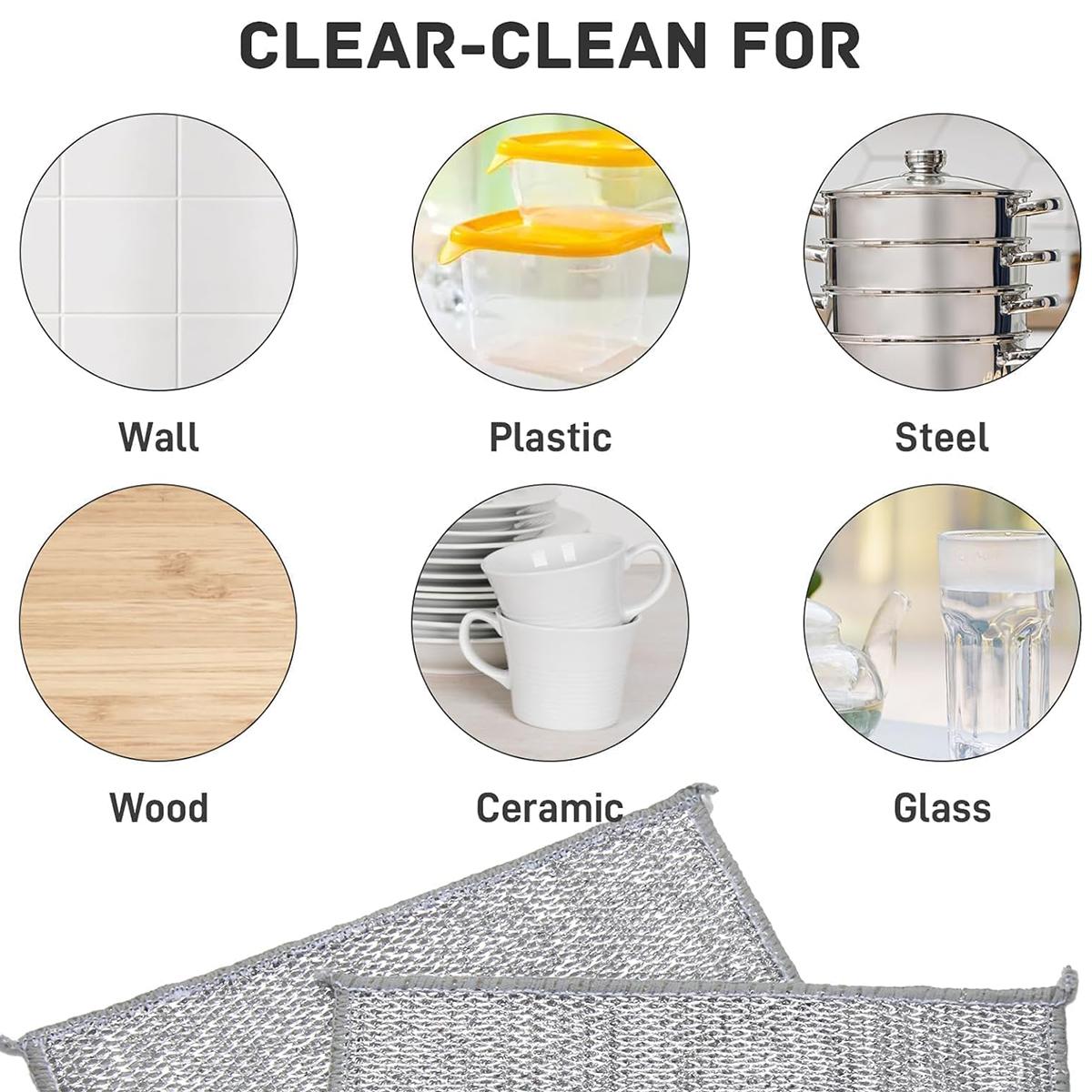 【FaddishDeal】10PCS Non-scratch wire reel cloth, mesh wire cloth Reusable non-scratch cleaning cloth, multi-purpose wire reel cloth.