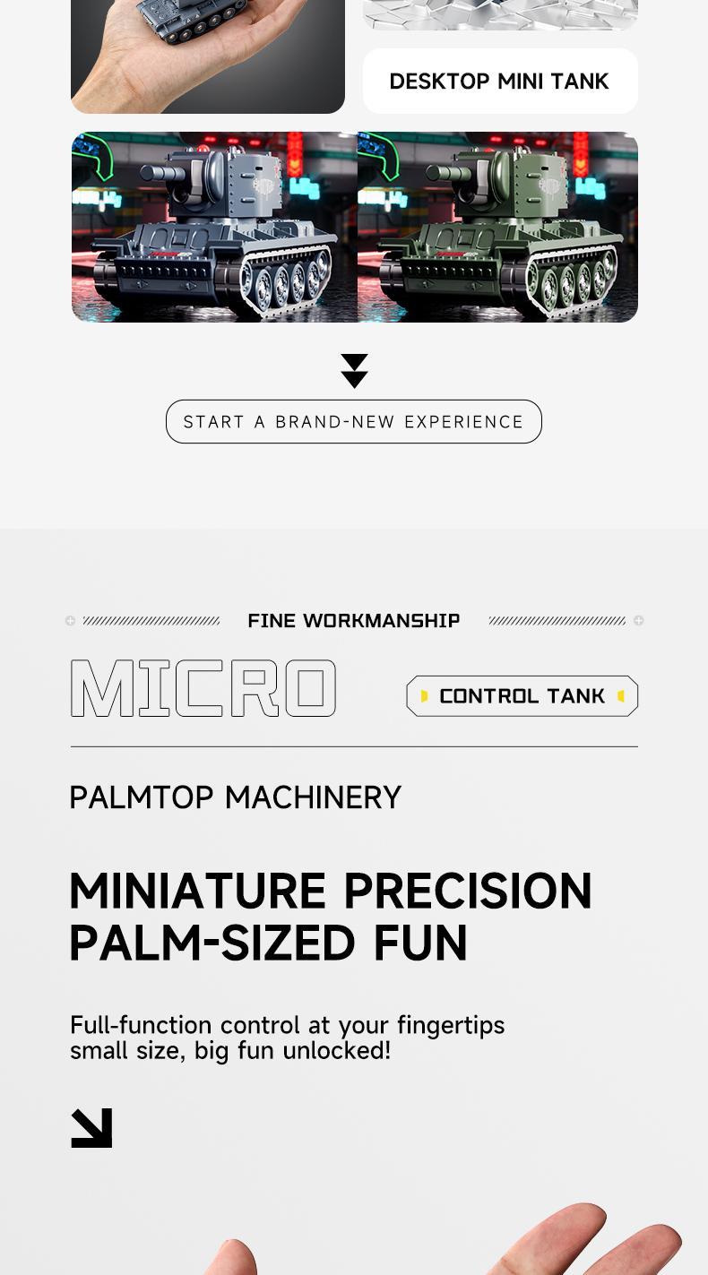 【Live Exclusive】BRRRRT 1/64 RC Tank + RC Forklift Combo Set, Remote Control Military Battle Tank with Infrared System & 7 Channel Mini Forklift Truck, 2.4Ghz Vehicles Toys for Kids and Adults