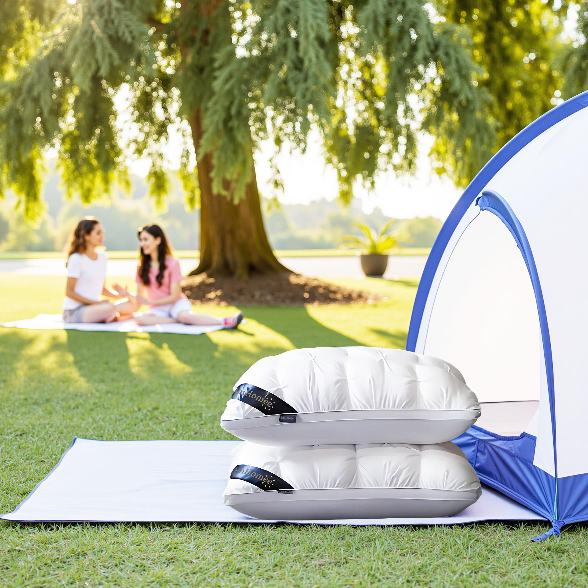 2 Pieces Bepatio  Luxury 5-Star Hotel Quality Pillows With 900g Bright White Soft Comfortable pillows In Full & Queen Size,Ultra-Fluffy Soft Down Alternative Fill,seth pillow ,Christmas Gift Ideas