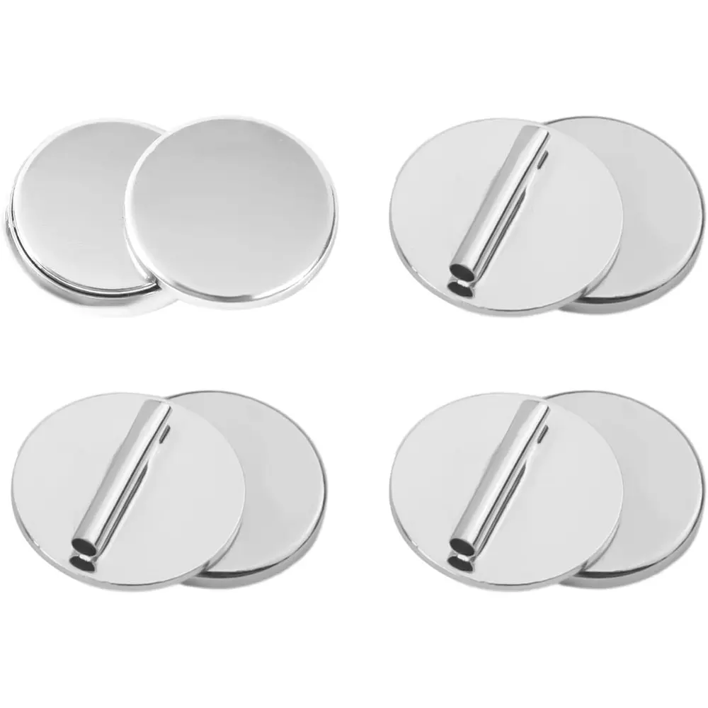 4 Pairs Mini Magnetic Pin Brooch Converters, Magnetic Clasps For Metal Pin Backs, Almost Invisible Magnet Pin Converter For Hijab,Scarf,Shawls Thin Fabric
