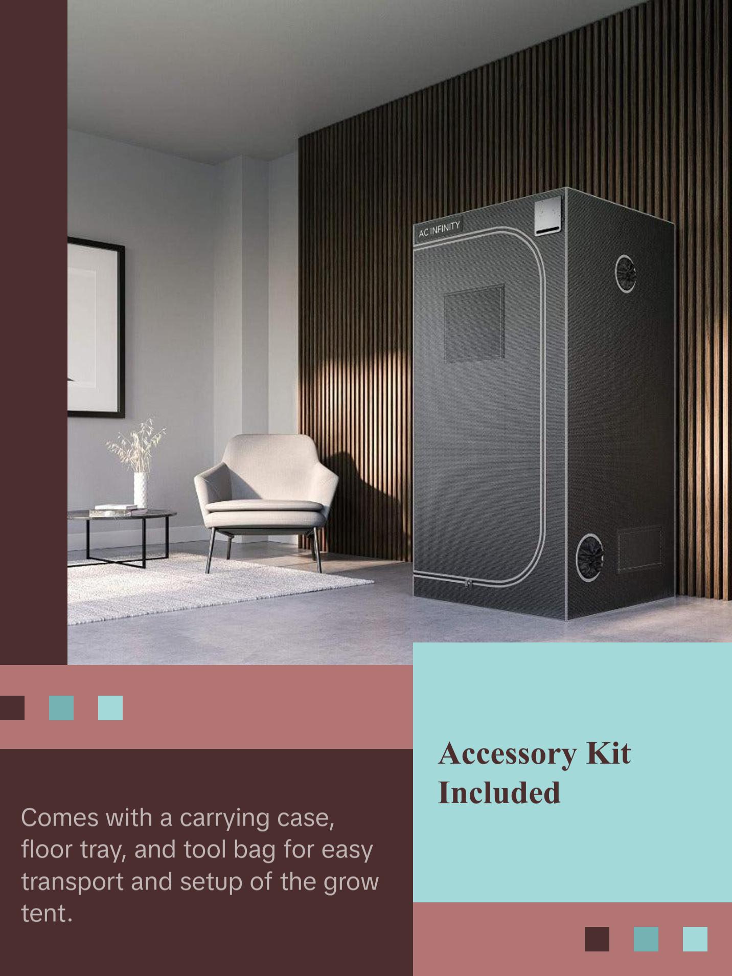 AC INFINITY Hydroponic Grow Tent Cloudlab 422 with 2 Plant Capacity and Hi-Tech Design