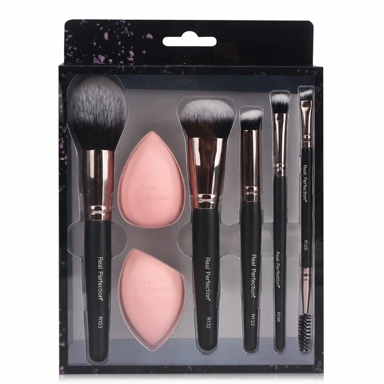 7PCS Makeup Brush Set Real Perfection R2006 Upgraded Facial Kit