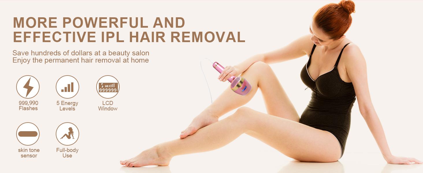 BoBay IPL Laser Hair Removal for Women - 999,990 Flashes, 18.9J