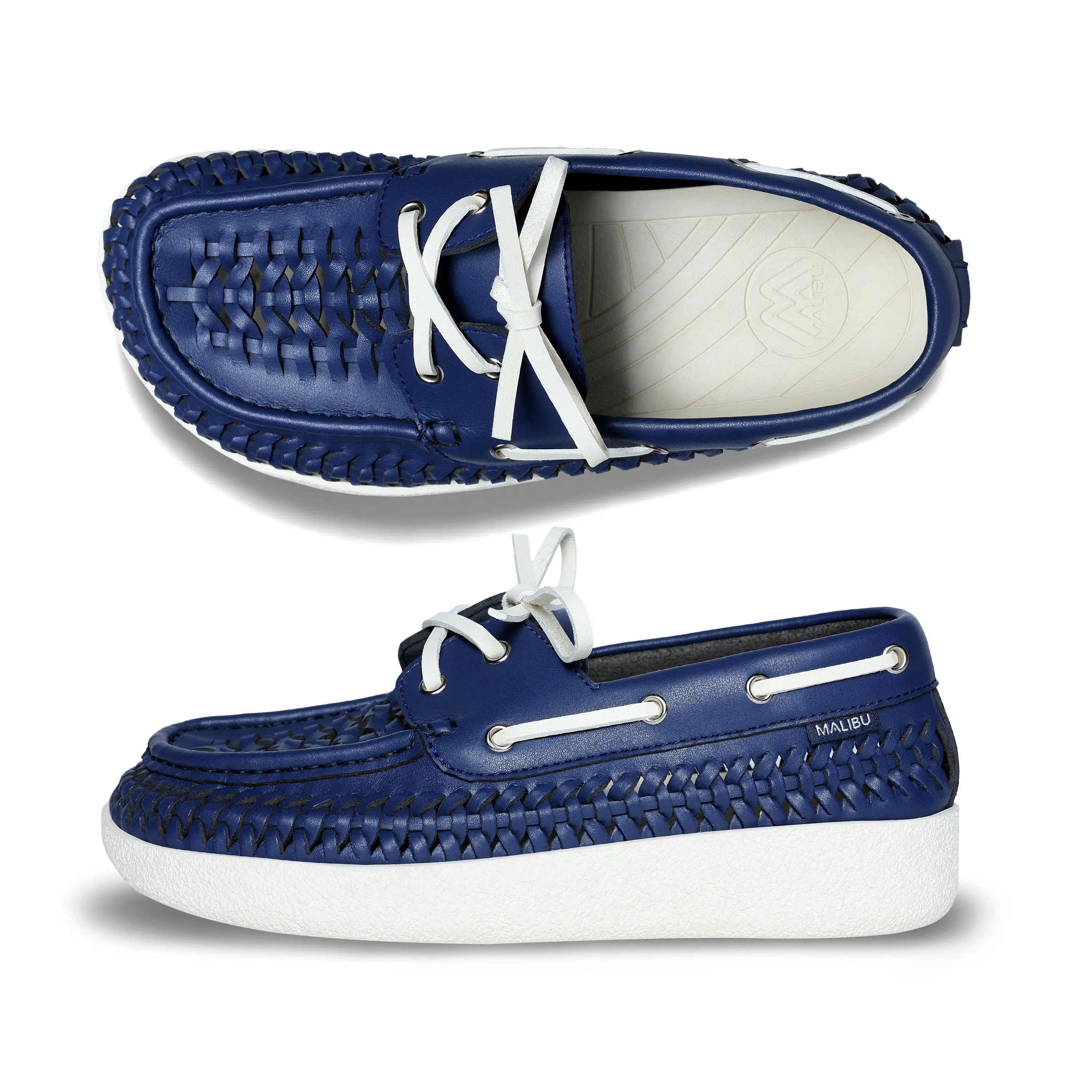 Skipper Boat Shoe | Navy Blue | Off-White
