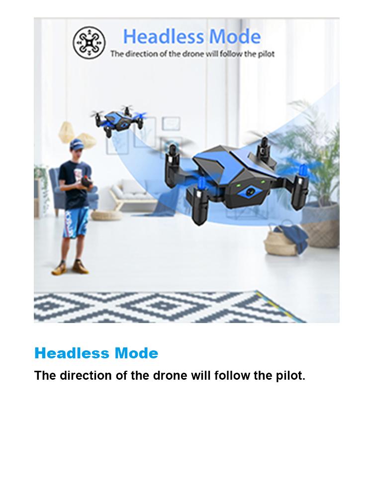 X-PACK 2 Foldable Drone Blue Dual Battery (Camera Version) | HD Aerial Photography, Stable Hover, Easy to Fly for Kids & Adults LM