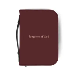 Daughter of God Zipper Bible Cover — Burgundy Case