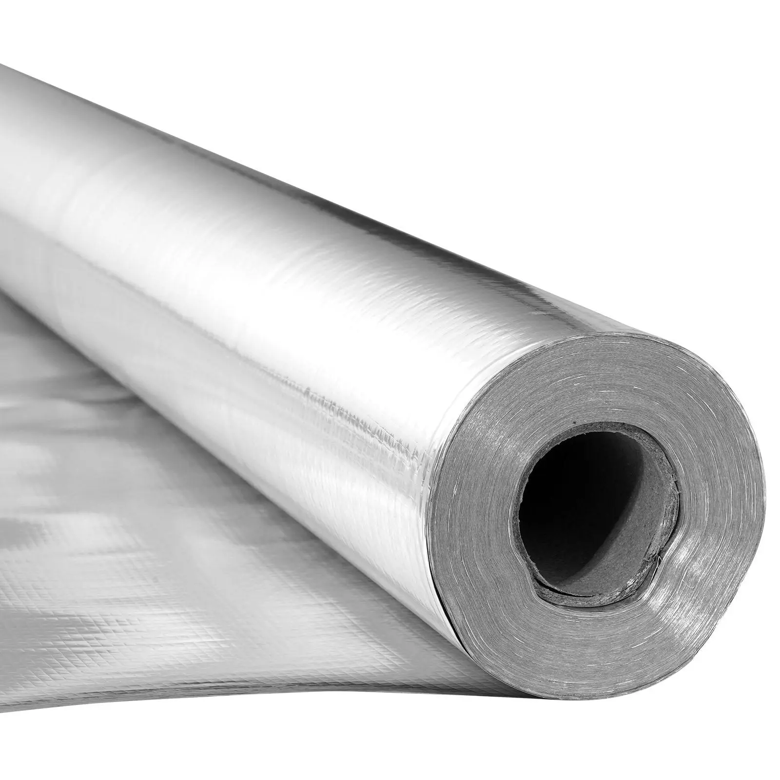 【SummerFinds】VEVOR Double Reflective Insulation Roll,  Non-Perforated Woven Fabric Radiant Barrier, 0.15mm 48 in x 125 ft, Double-Sided Aluminum Foil Heat Reflective Shield, Thermal Insulation Roll for Window Roofs