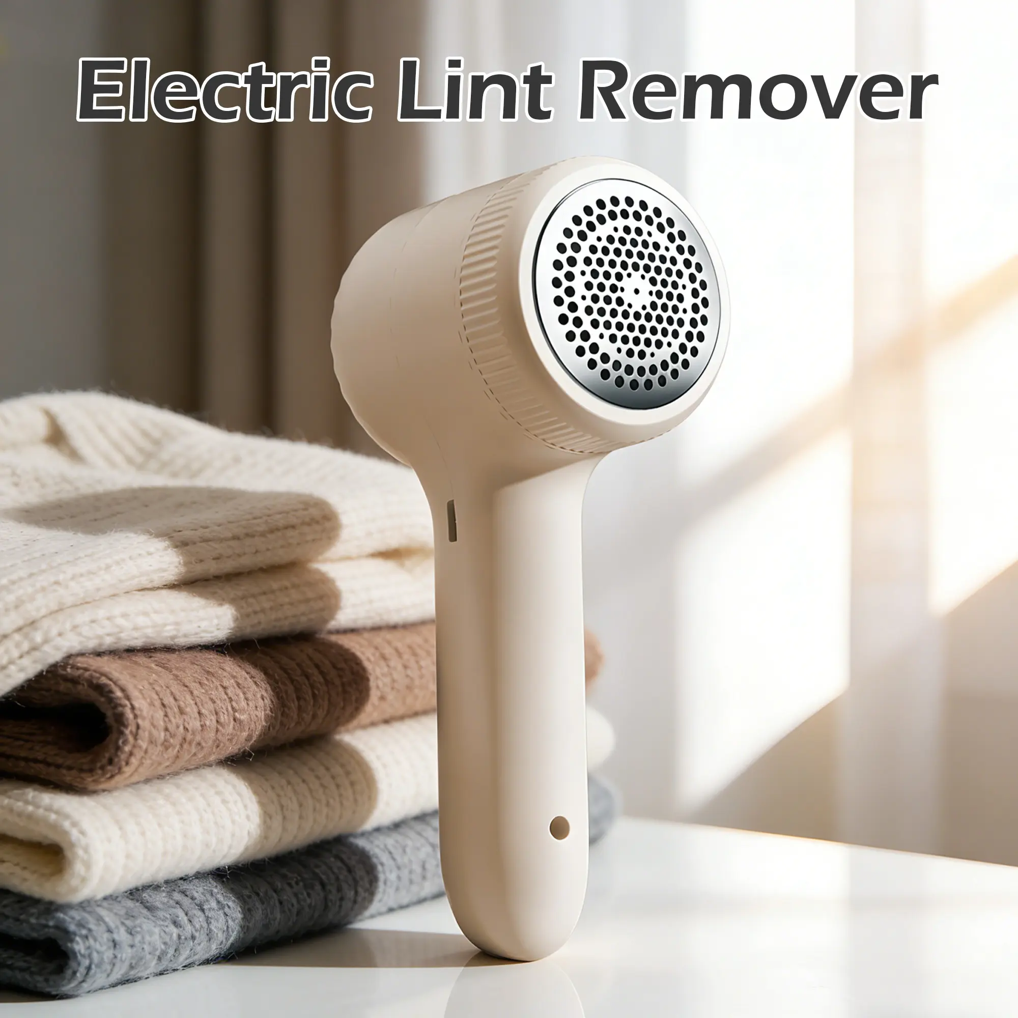 Home Household Fabric Shaver - Rechargeable Automatic Lint Remover for Clothes, Fabric Shaver for Clothing, 1 Count Ergonomically Designed Lightweight Mini Tools and Gadgets, Portable Pocket-Sized for Travel & Space-Saving Drawer Storage