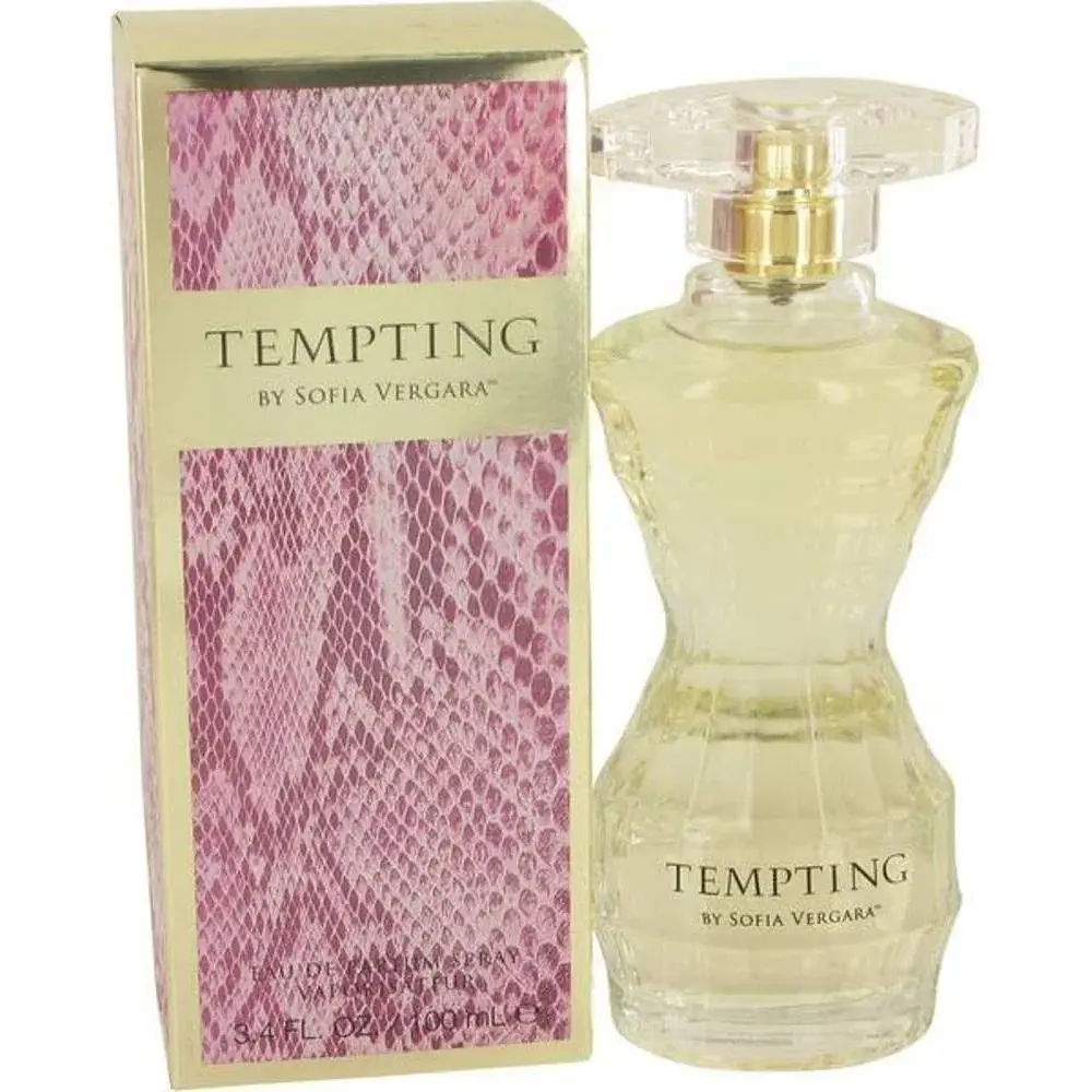 TEMPTING by Sofia Vergara Women's Fresh Floral EDP Perfume - 3.3-3.4 oz (3-3.9 fl oz Range), New in Box, Infused with Colombian Passion Flower, Jasmine, Juicy Acai Berry, Musk, Pineapple, Smelling Good