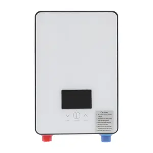 4500W Instant Electric Tankless Water Heater with Touch Screen & Hand Shower, Wall Mounted On-Demand Hot Water System for Bathroom Shower, 86-131°F Adjustable Temperature with Anti-Scald Protection