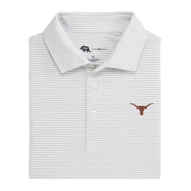 Unisex Texas Echo Stripe Performance Polo – Men’s Short Sleeve Golf Shirt, Breathable Athletic Polo Top, Lightweight Casual Sportswear for Game Day & Everyday Style