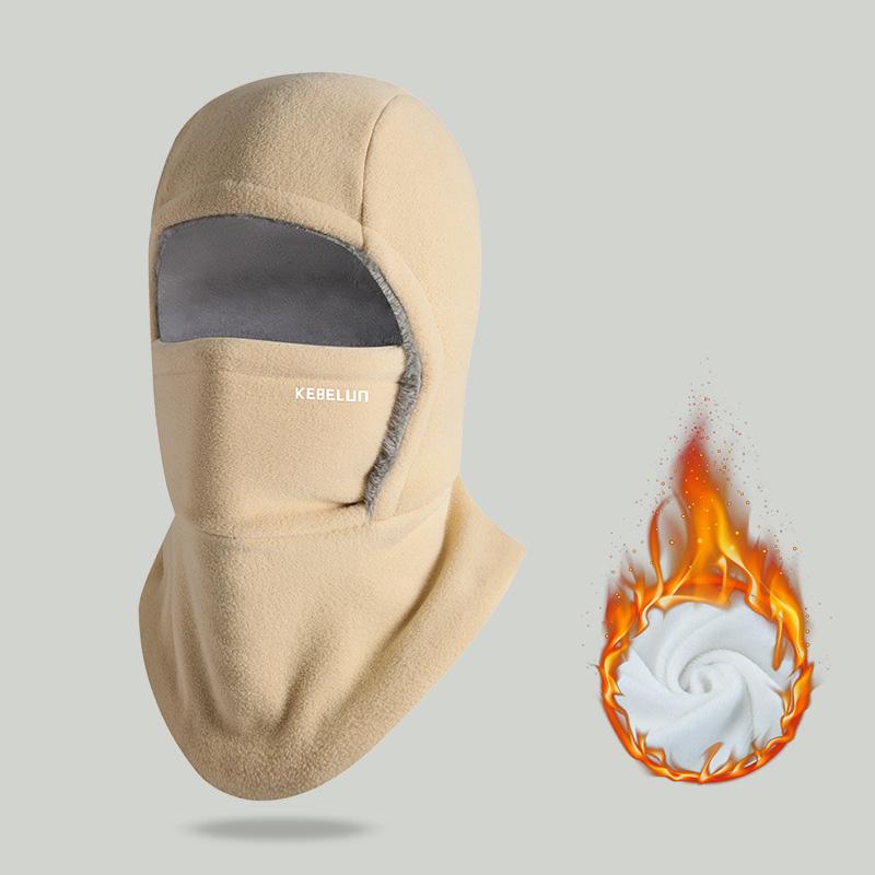 Winter Warmth 2-in-1 Hat & Face Mask - Windproof, Thick Fleece Lining for Cycling, Running, Skiing, Machine Washable, Black