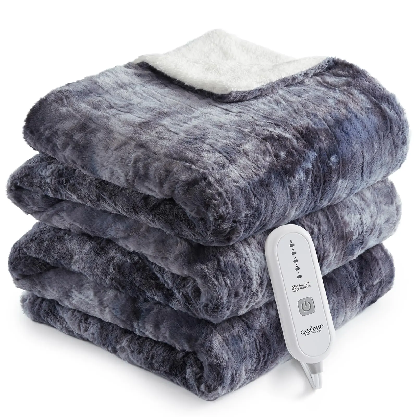 Full Size Heated Blanket, Fast Heating with 5 Levels & 10 Hours Auto Off, ETL Certified, Machine Washable Soft Plush Electric Throw, 72" x 84"