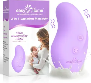 Easy@Home 2-in-1 Lactation Massager with Heat | Gentle Warming & Vibration for Breastfeeding Comfort