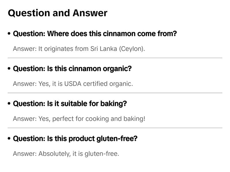 Premium Organic Ceylon Cinnamon Sticks - 2 oz (56g)( 7 - 9, 5" sticks), True Ceylon, USDA Certified, Non-GMO, Gluten-Free, Pure Sri Lankan Cinnamon for Cooking & Baking
