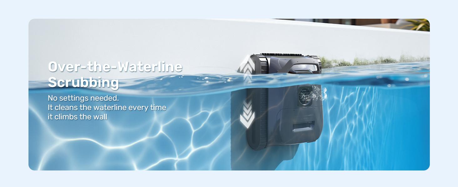 [2026 New] Gosvor Pool Vacuum LiteVac G1, Wall & Waterline & Platform Cleaning, Pool Vacuum, 15.2 lbs Ultra-Lightweight, Up to 200-Min Runtime, Double Filtration, Smart Navigation & App, For Pools up to 2153 sq.ft,back to school,back to school haul