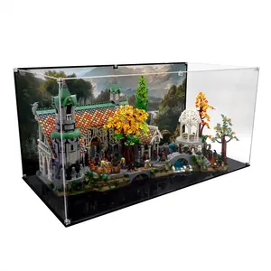 Acrylic Display Case UV Print Compatible with LEGO® 10316 Lord of the Rings Rivendell - Set Not Included
