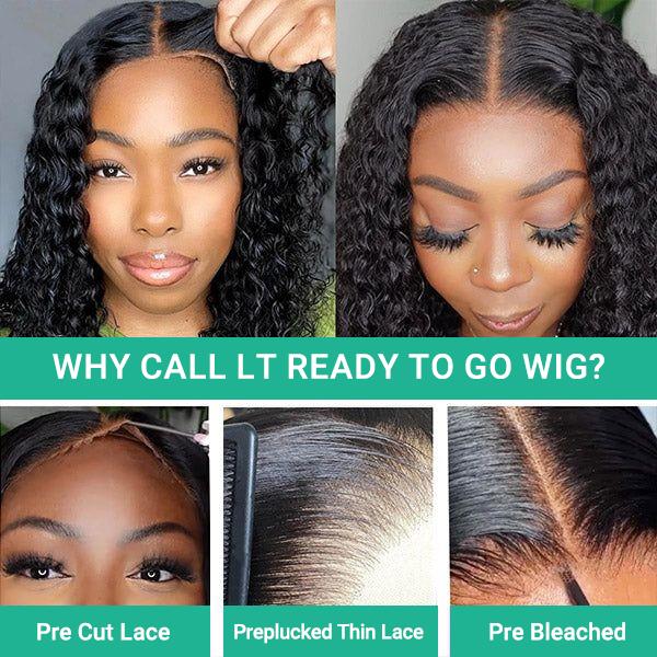 [Spring Must Have] Asteria Hair Curly 7x4 Pre Cut Ready to Go Glueless Wig Pre Bleached Lace Closure Wig Human Hair Natural Hairline Valentine Musts