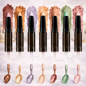 CHARM VARY Savage Growth 7-Color Dual-Ended Eyeshadow Stick 2-in-1 Matte & Shimmer Cream Pen 24H Long-Wear Skincare Makeup Waterproof Eye Brightener Gift