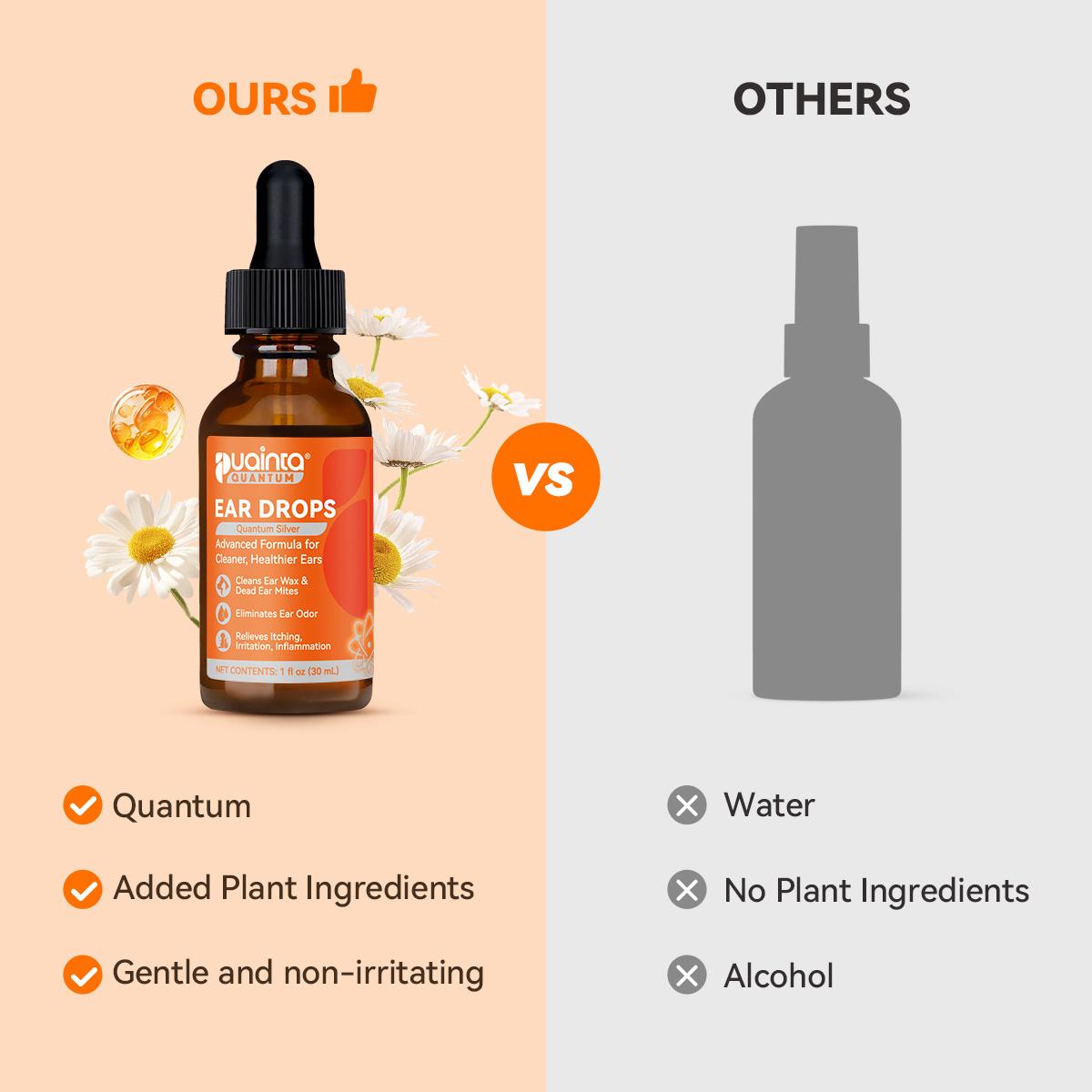 Puainta Quantum Silver Dog Ear Cleaner Drops - Vet Recommended for Itching, Irritation & Wax Build-Up, Made in USA, 1oz