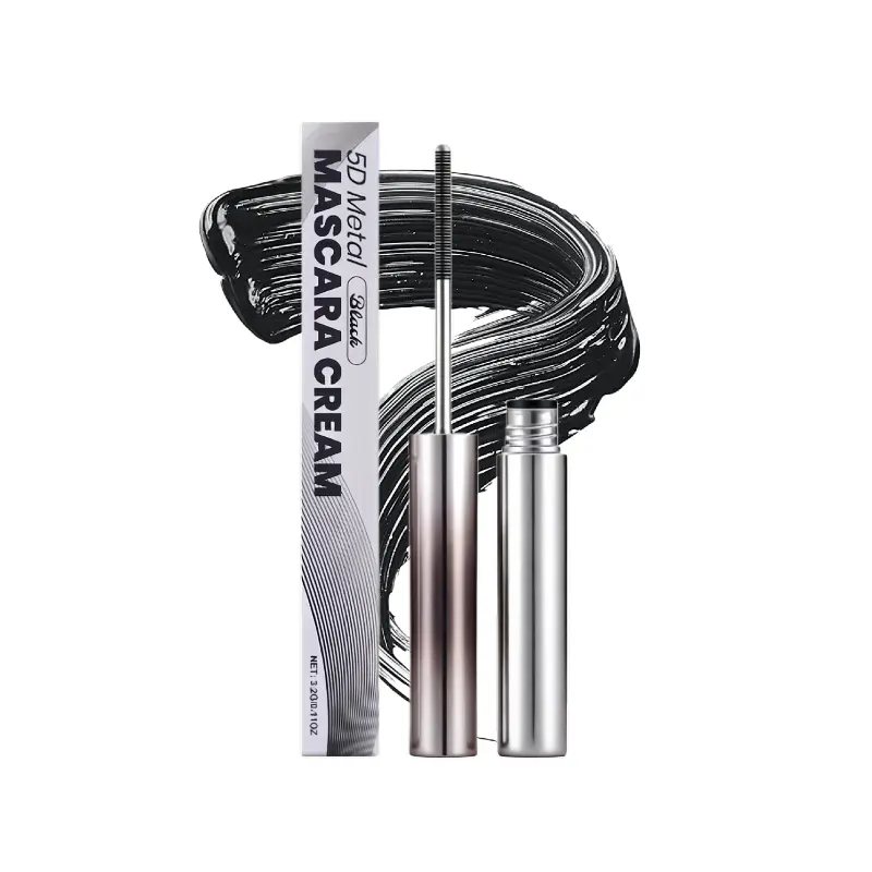 5D Curling Eyelash Iron Mascara – Tubing Mascara with Ultra Fine Metal Wand, Contains Lengthening Fibers, Clump-Free&Smudge-Proof,Waterproof & Long-Lasting Makeup Cosmetic