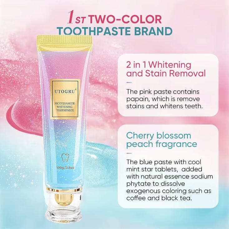 Niacinamide Whitening Toothpaste, Utogru Teeth Radiant Whitening Toothpaste - Enamel Care, Repair and Protect Teeth, Fresh Breath