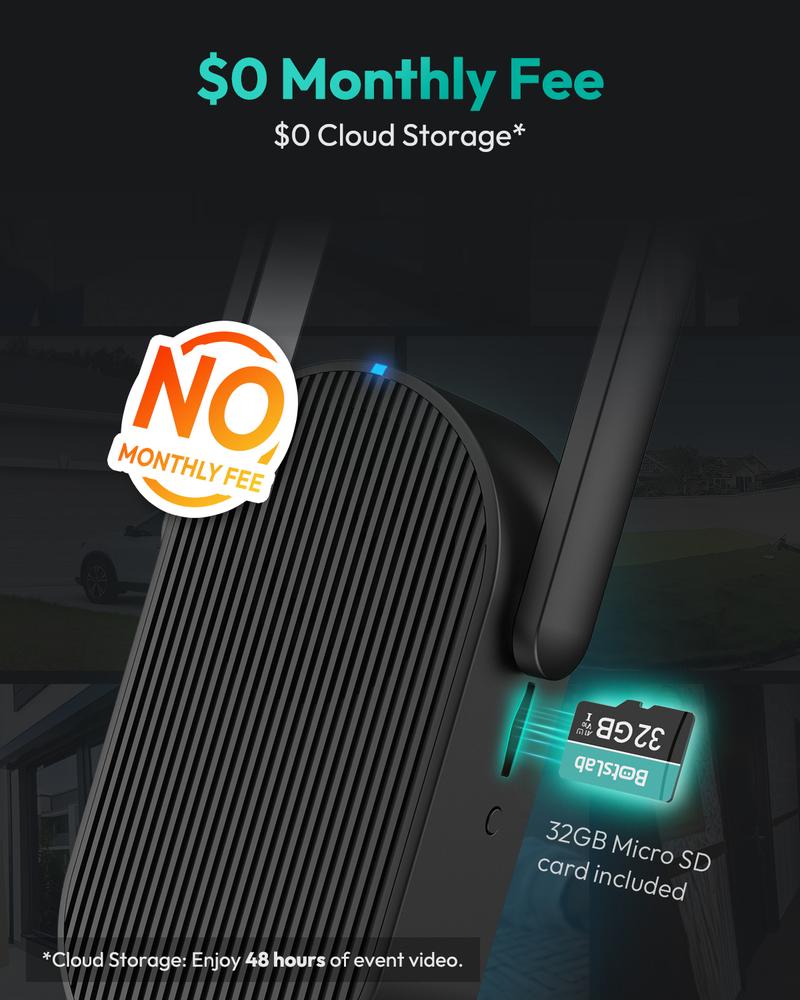 Botslab 2K Doorbell Camera Wireless 180° View 2-Way Audio AI Notifications 5200mAh Battery 2.4Ghz WiFi Secure Storage No Subscriptions Real-Time Communication