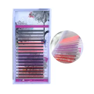 Art Series Ombré & Silver Color Lash Tray – CC Curl 0.03 | White Base Ombré + Silver Accent Lashes (9–15mm)