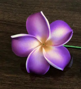 Plumeria Foam Flower with Stem 2.5”