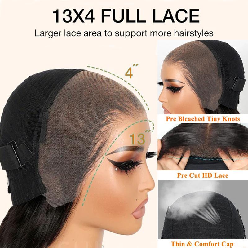 [New IN] Bling Hair Pre Everything Body Wave 13x4 Body Wave Lace Frontal Wig Glueless Human Hair Frontal Wig With Elastic Drawstring For Women 180Density TikTokShopBlackFriday