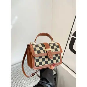 Women's Plaid Print Tote Shoulder Bag, Retro Minimalist Design for Daily Use, Ideal for Commuting & Shopping, Stylish Accessory, Casual Flap Pocket, Casual Commuter Bag