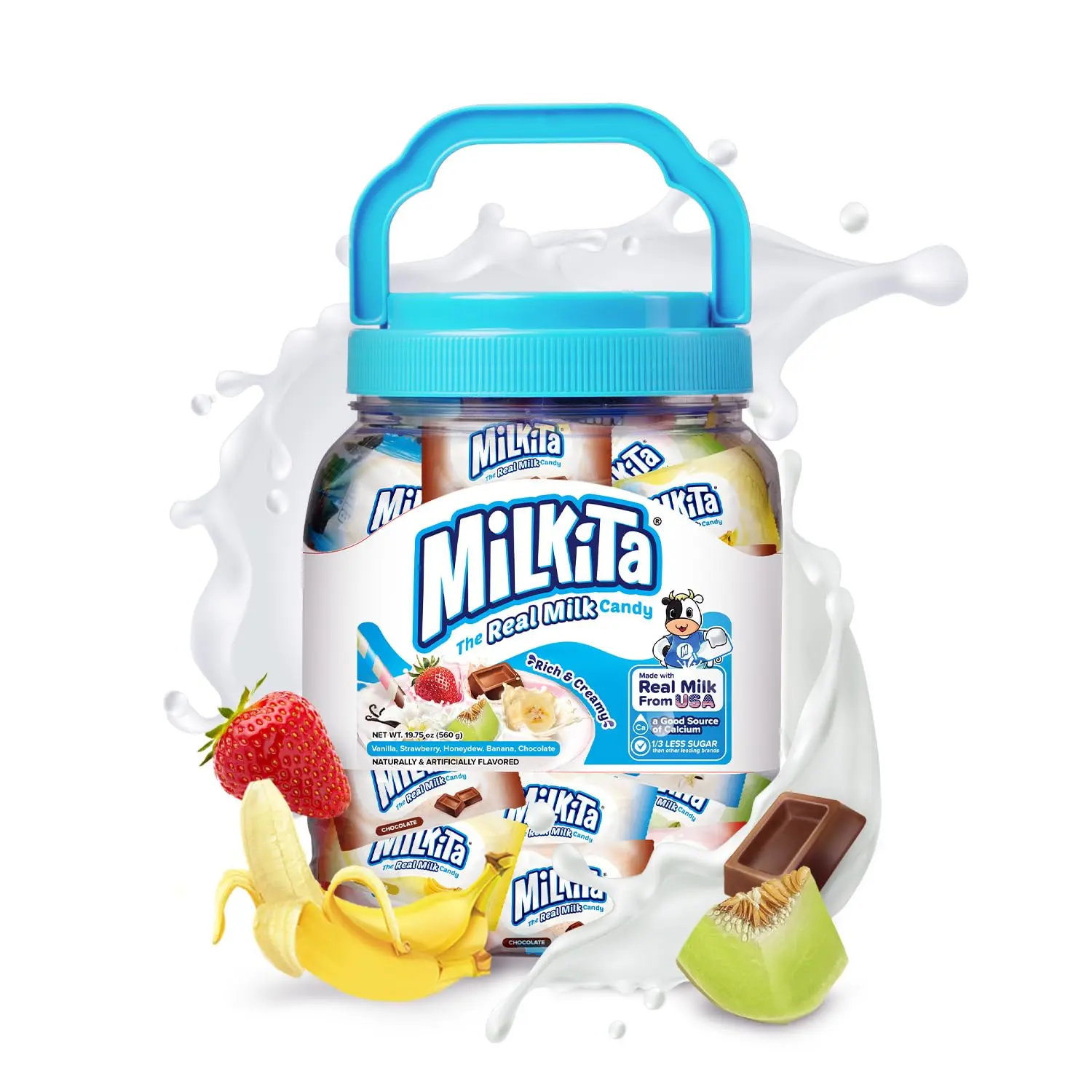 Milikita Creamy Milkshake Meldadel Hard Candy Jar 19.75 oz (11117)