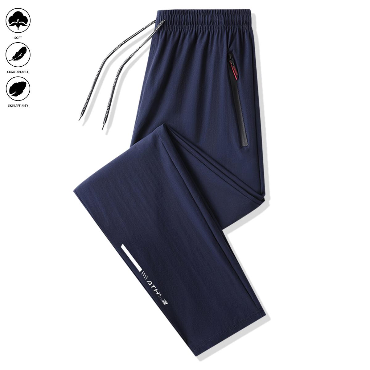 3-piece men's large-sized casual pants - new style training and fitness sports casual pants - extra large size extra large size simple pants