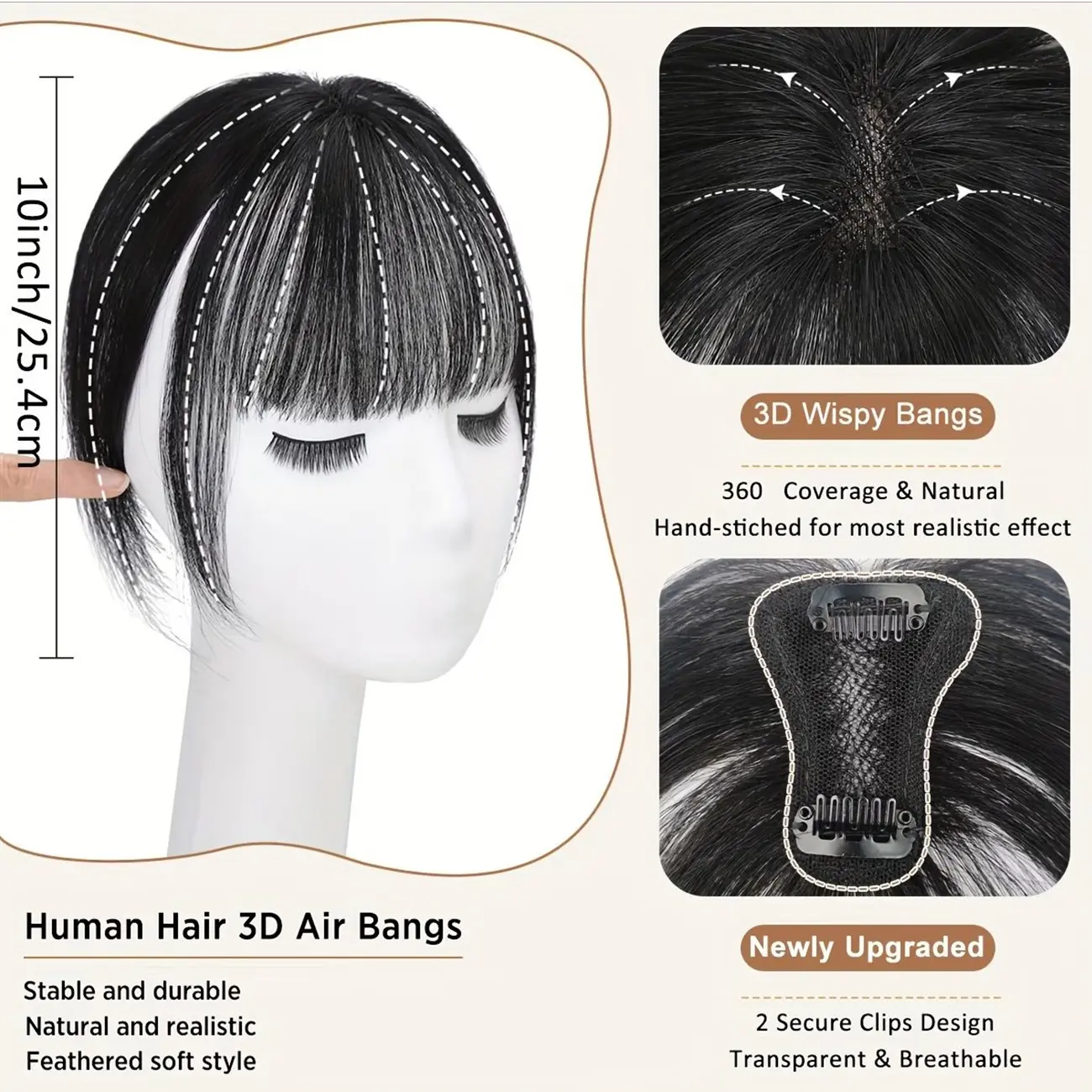 Real Human Hair Toppers for Women 360° 3D Coverage for 