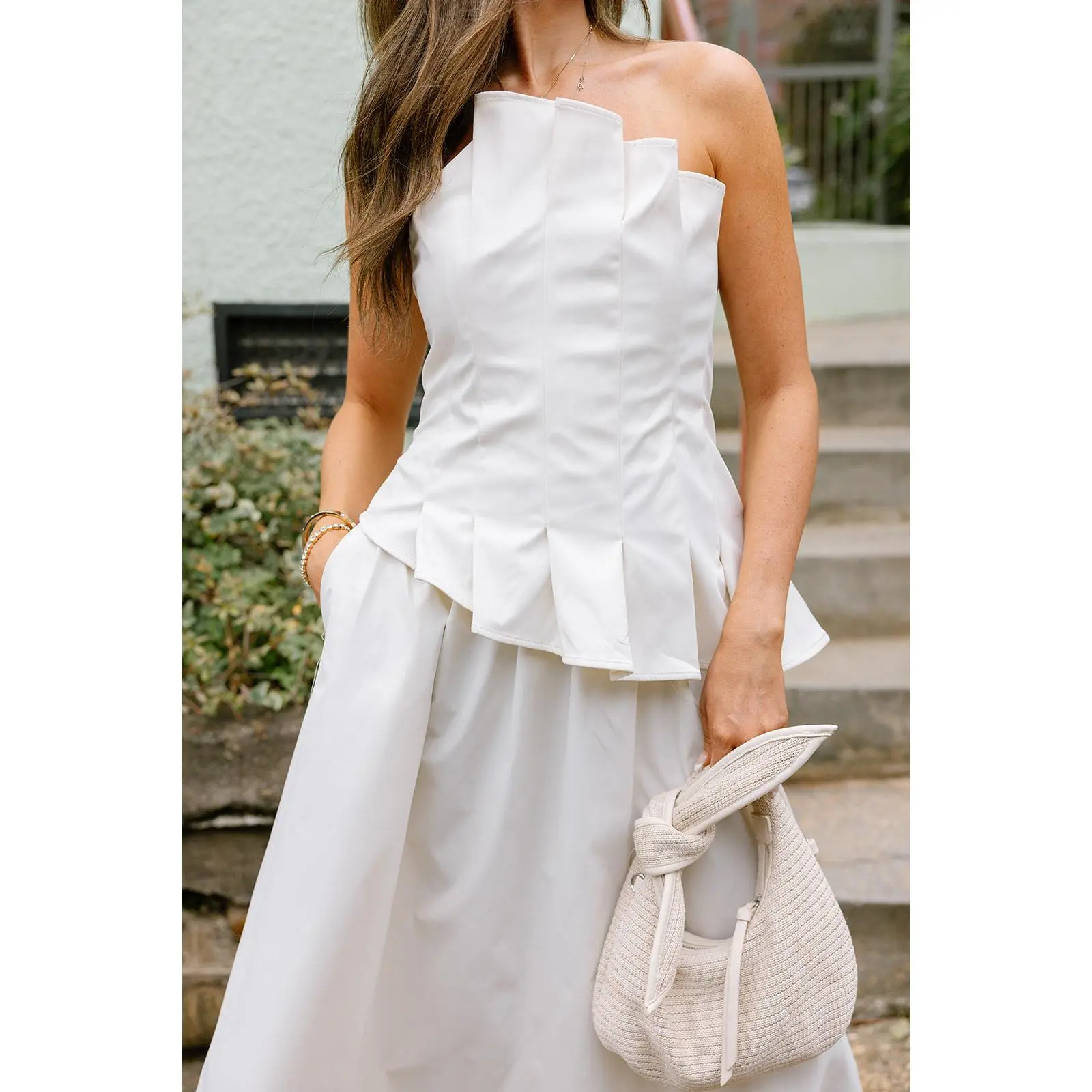 chloe pleated midi dress Chloe Petite Pleated Midi Dress