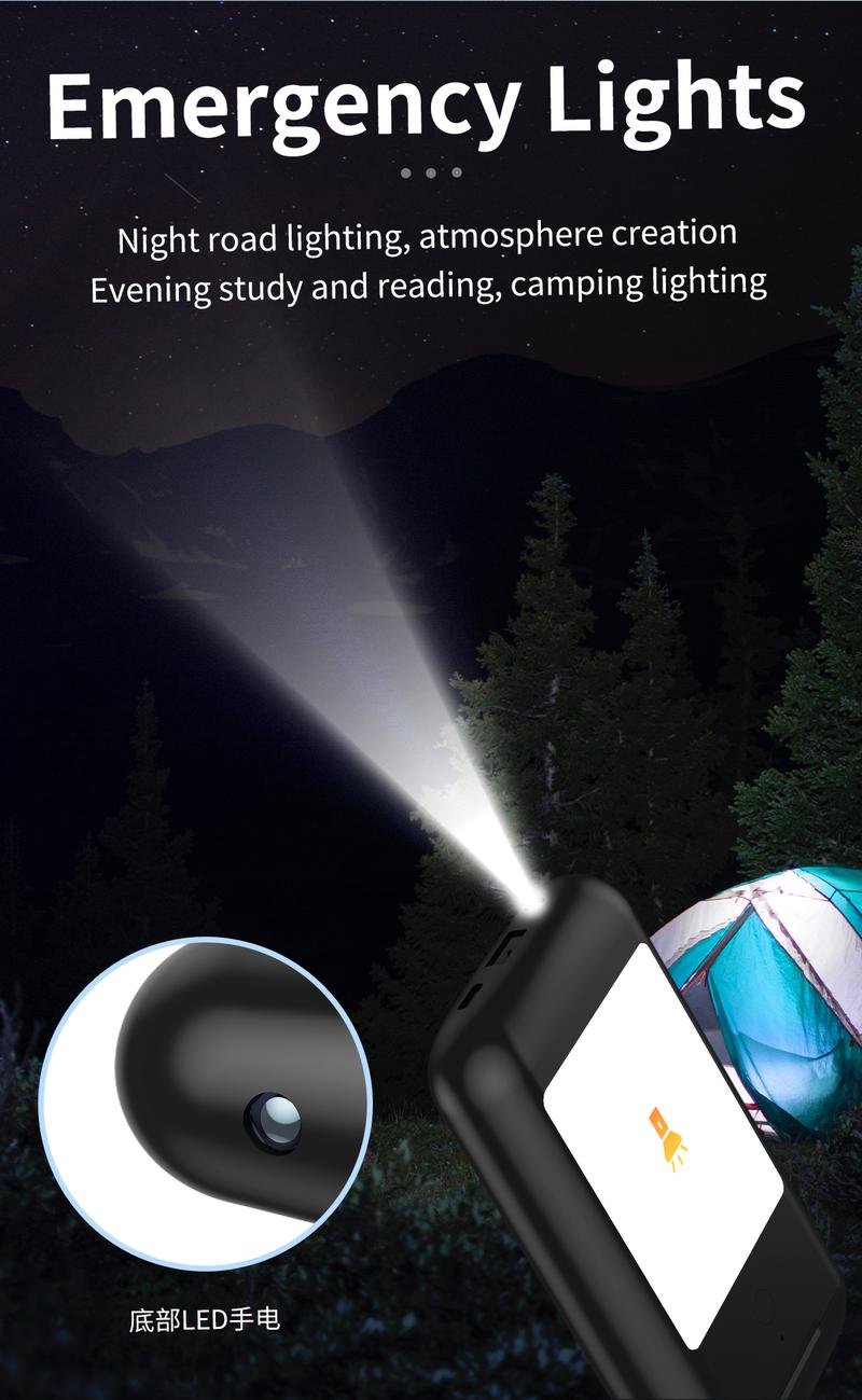 All-in-One Wireless Earbuds with Power Bank 2.8" Screen 4-in-1 Earbuds Game Console Flashlight HiFi Stereo Sound