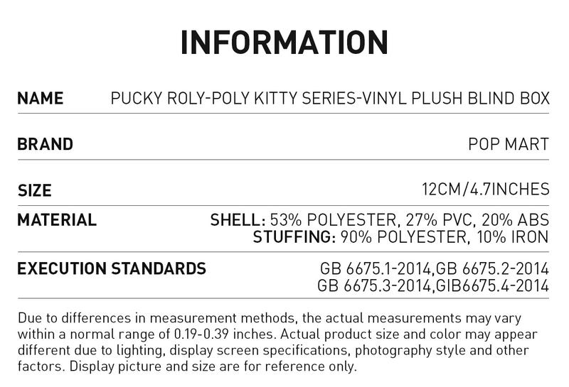 [Spanish]–PUCKY Roly-Poly Kitty Series – Muñeco de Peluche de Vinilo