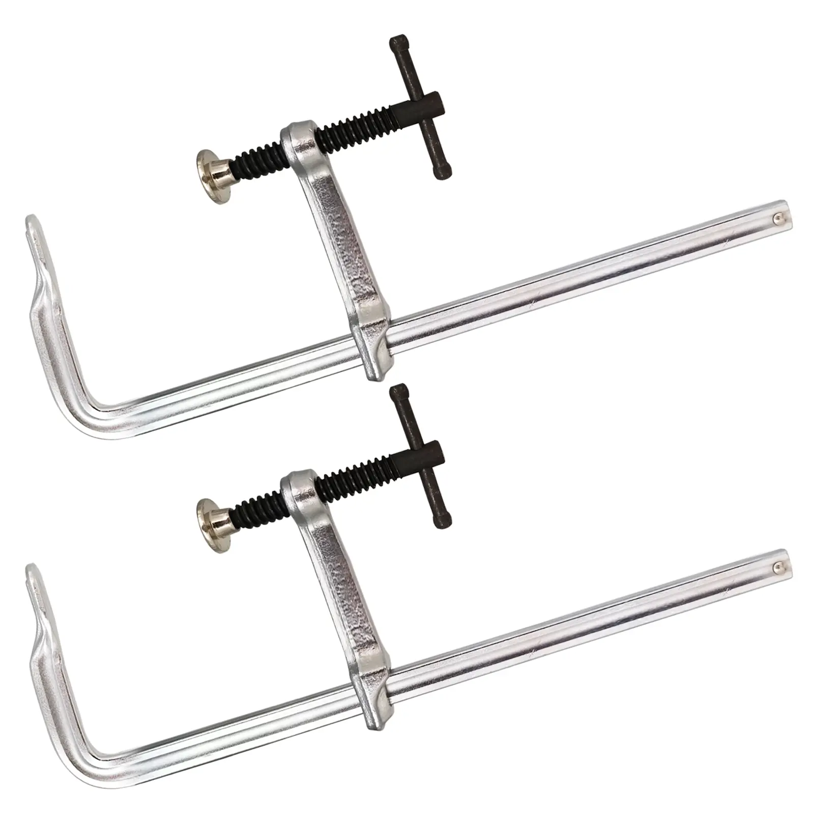 Demweison Heavy Duty F-Clamp Set - 2 Secure Upgraded Rotating Clamps, 12-in Cr-V Alloy Steel, 3-1/4-in Throat, 30° Rotating Swivel Jaws, for Welding, Woodworking (Bessey-Style), Rotating Clamp