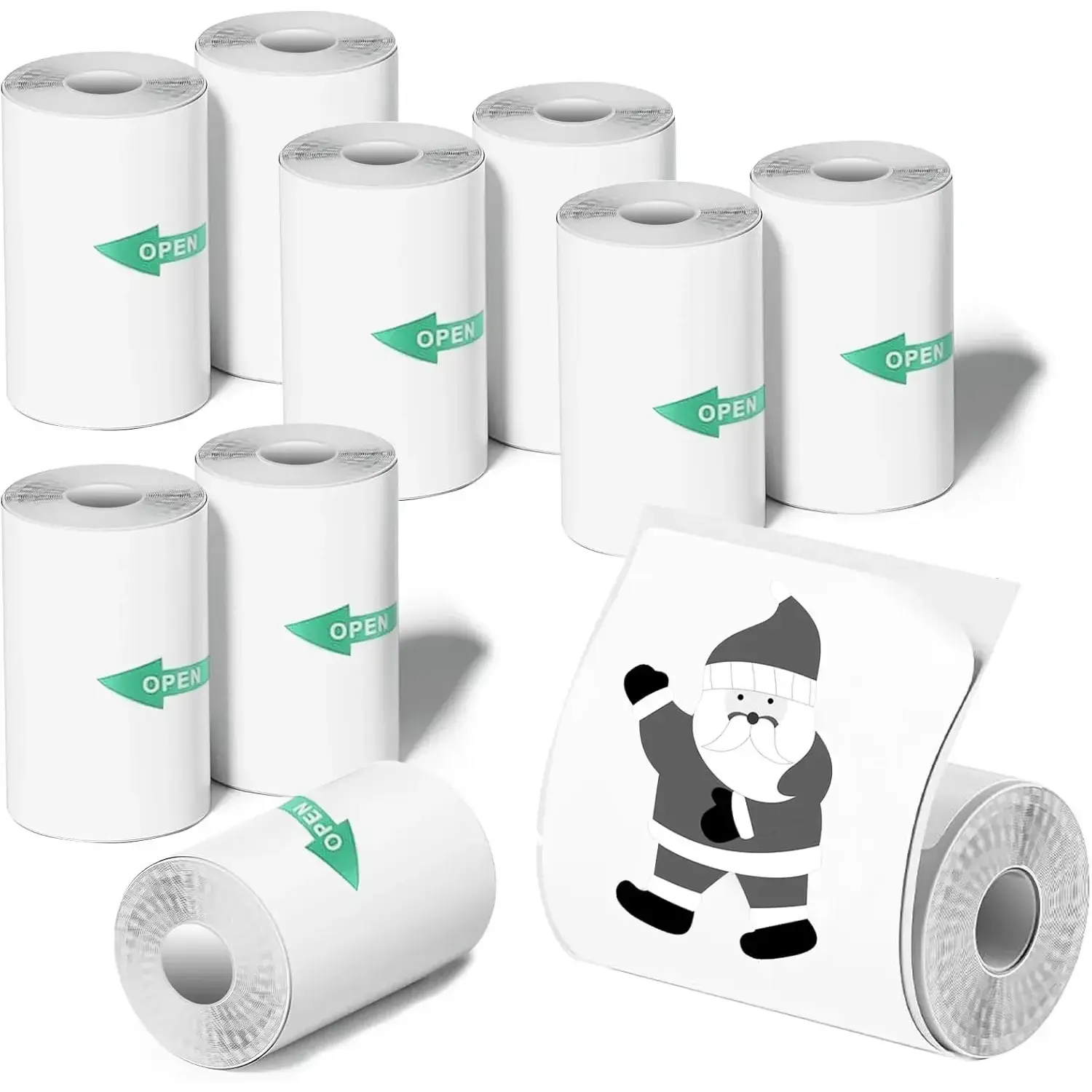 10 Rolls Mini Thermal Printer Sticker Paper, 57 X 25mm, Mini Pocket Printer Sticker Paper for Most Kids Instant Camera, Kids Instant Camera Refill Mini Printer Paper