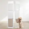 VEVOR Large Dog Sliding Glass Door Flap, Adjusts 75-80" H, 13 5/8" x 23 5/8" Size, Fits Most Tracks, Aluminum Frame, Tempered Glass, Hinge Flap, Wear-Resistant Metal Cover, Safety Lock, Easy Installation, Home Safety#SohoChic