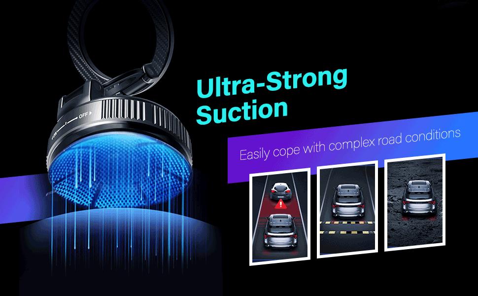 MagSafe Vacuum Magnetic Super Suction Cup Car Phone Holder Car Phone Holder, 360° Adjustable Magnetic Phone Holder, Hands-Free Suction Cup Phone Holder, Car Phone Holder for All Smartphones, Vehicles and Gym/Bathroom Mirrors