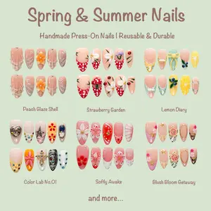 Voxinail Lab | Handmade Spring & Summer Press-On Nails Collection | Reusable, Long-Lasting