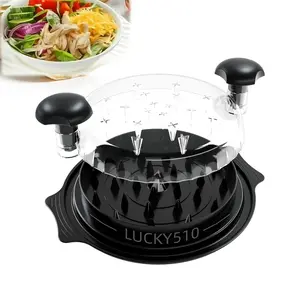 EASTERGIFT DEAL arge Chicken Breast Shredder Tool, Visible Lid Meat Grinder, Anti-Slip Strip, Ergonomic Handle, BPA Free, Perfect Utensils for Pork,Beef,Chicken,Kitchen Gadgets-BLACK